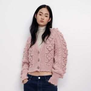 ZARA NEW jewel button knit cardigan
